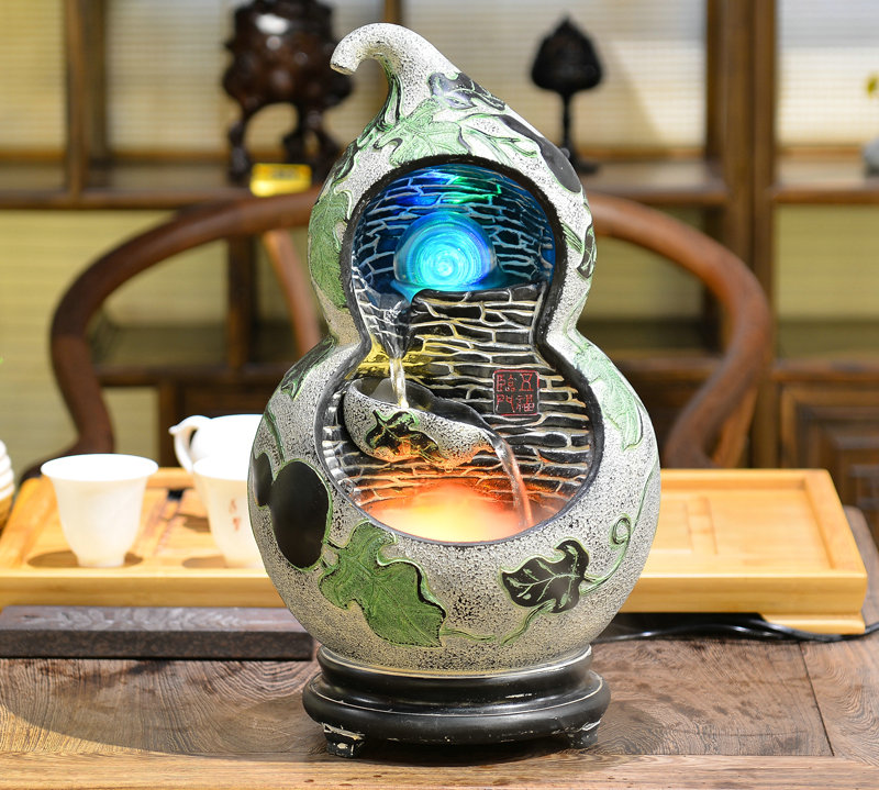 葫芦流水摆件的寓意,流水葫芦风水摆件